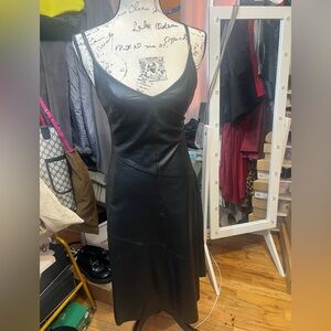 Calvin Klein Black Real butter soft Leather Dress XS